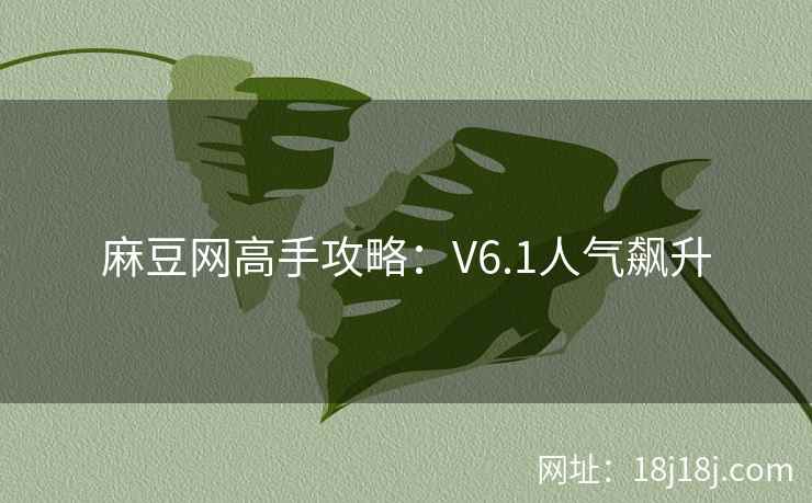 麻豆网高手攻略：V6.1人气飙升